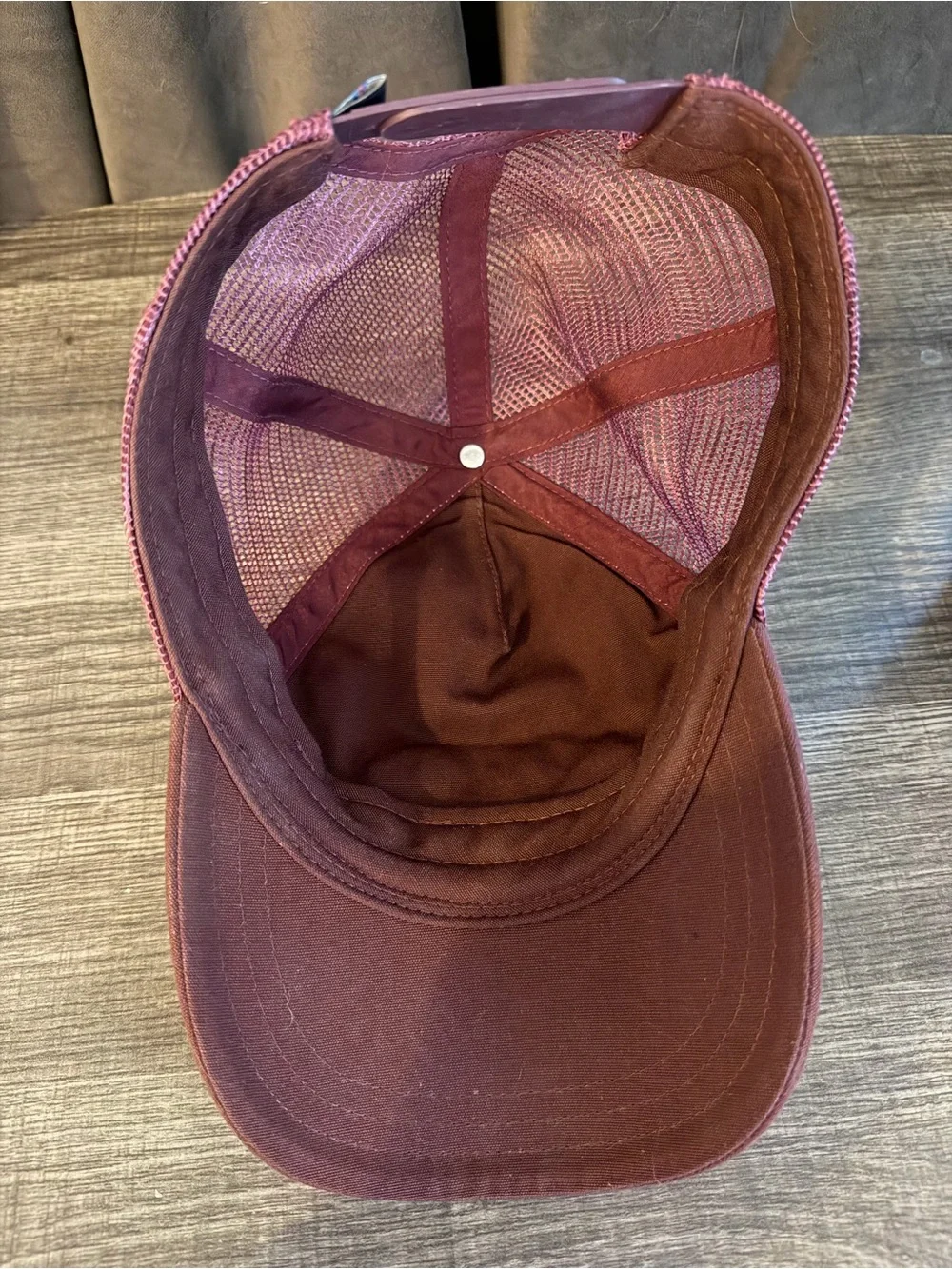 Patagonia Cap in Cream and Maroon - Picture 5 of 5